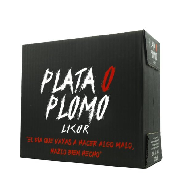 Caja negra de 6 botella de Plata o Plomo